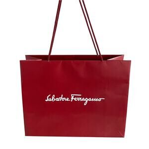 Salvatore Ferragamo Large Red Gift Shopping Bag
